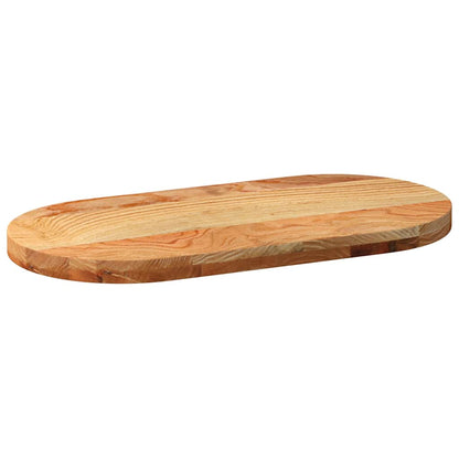 Tampo de mesa 80x40x4 cm carvalho maciça oval castanho-claro