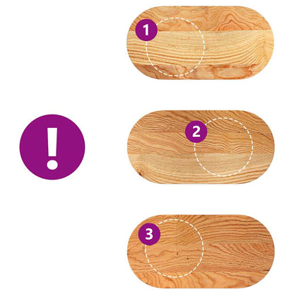 Tampo de mesa 80x40x4 cm carvalho maciça oval castanho-claro