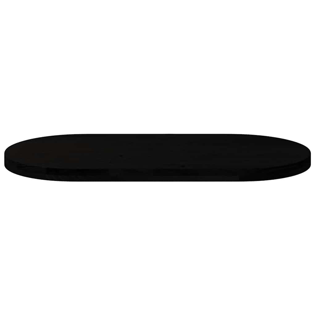 Tampo de mesa 100x50x4 cm carvalho maciça oval castanho-escuro