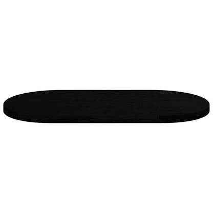 Tampo de mesa 120x60x4 cm carvalho maciça oval castanho-escuro