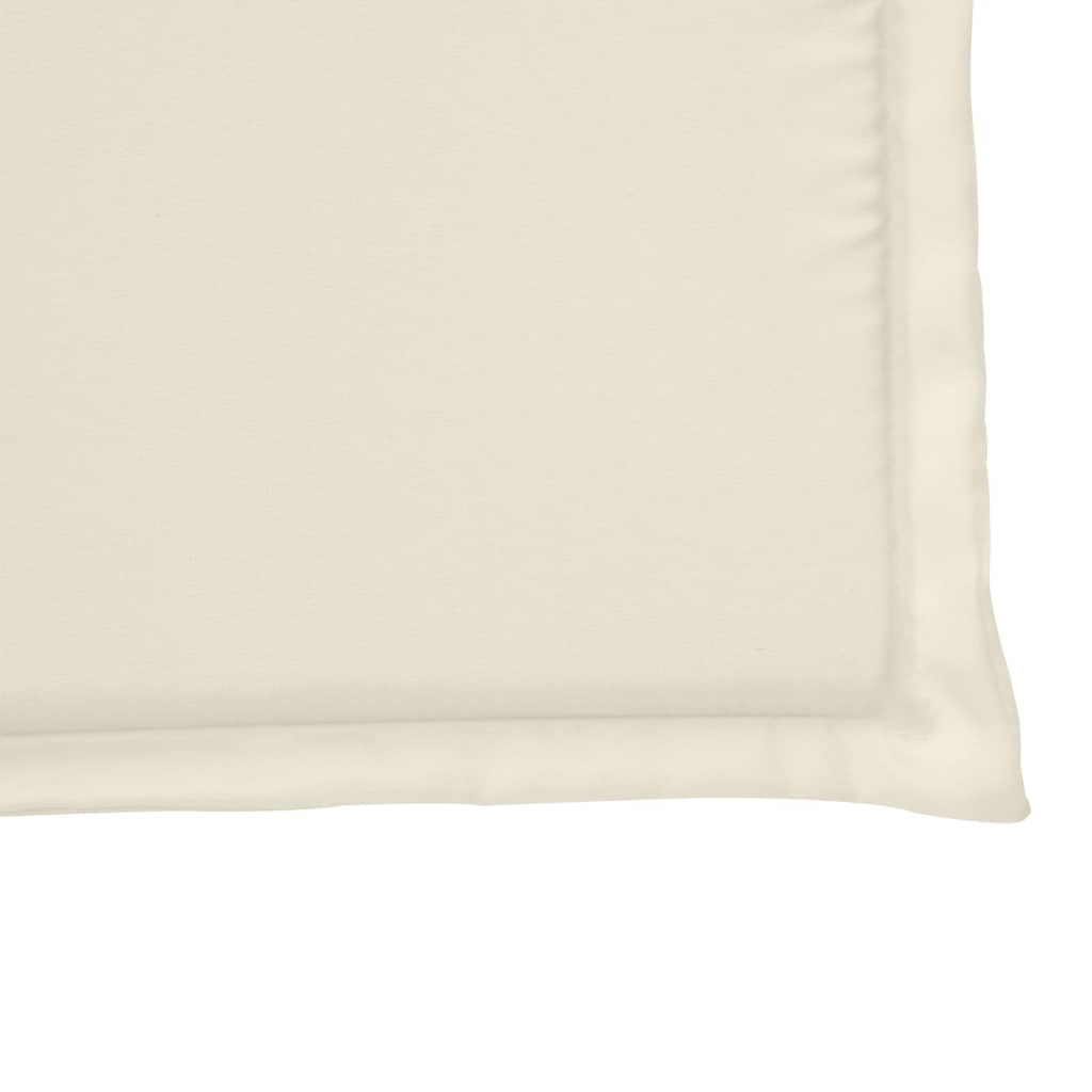 Almofadas de assento de jardim 4 pcs 45x45x2 cm cor creme