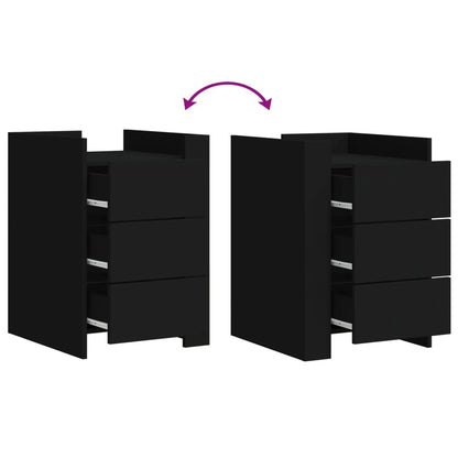 Mesa de cabeceira 45x50x65 cm derivados de madeira preto