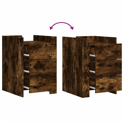 Mesa cabeceira 45x50x65 cm derivados de madeira carvalho fumado