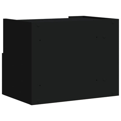 Mesas de cabeceira de parede 2 pcs 45x30x35 cm preto