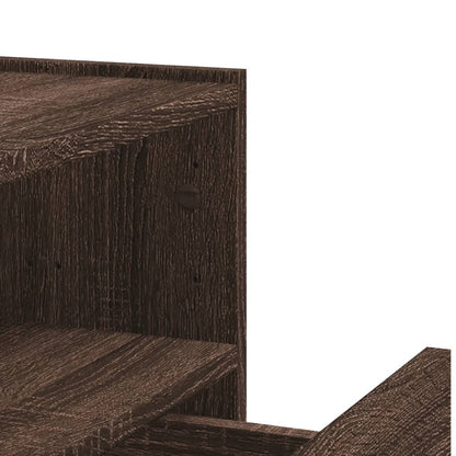 Mesas de cabeceira de parede 2pcs 45x30x35 cm carvalho castanho