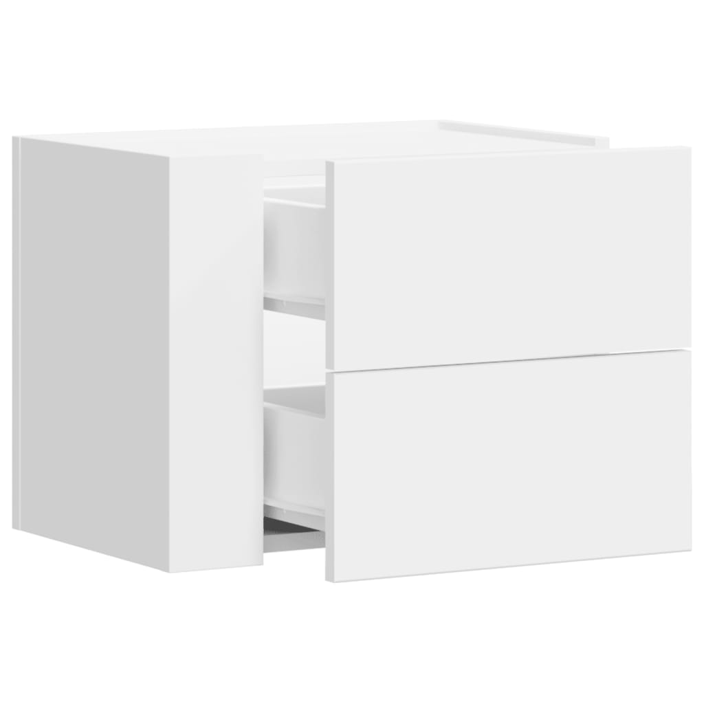 Mesa de cabeceira de parede 45x30x35 cm branco