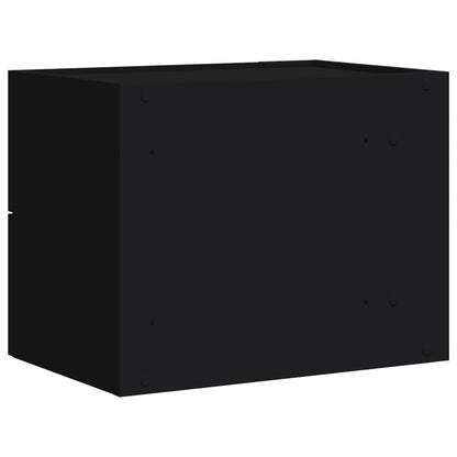 Mesa de cabeceira de parede 45x30x35 cm preto