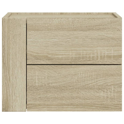 Mesa de cabeceira de parede 45x30x35 cm carvalho sonoma