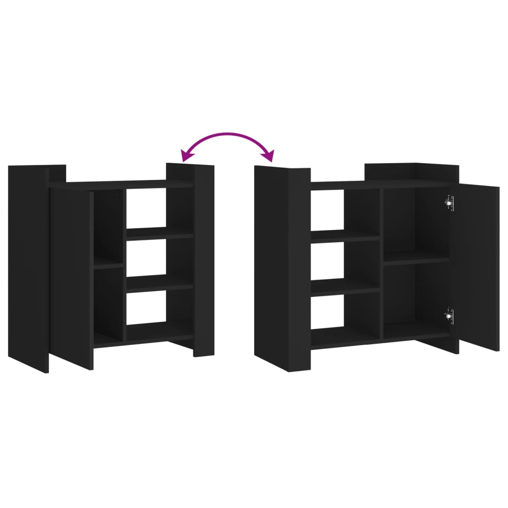 Aparador 73,5x35x75 cm derivados de madeira preto