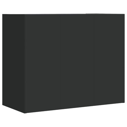 Armário de parede 75x35x60 cm derivados de madeira preto