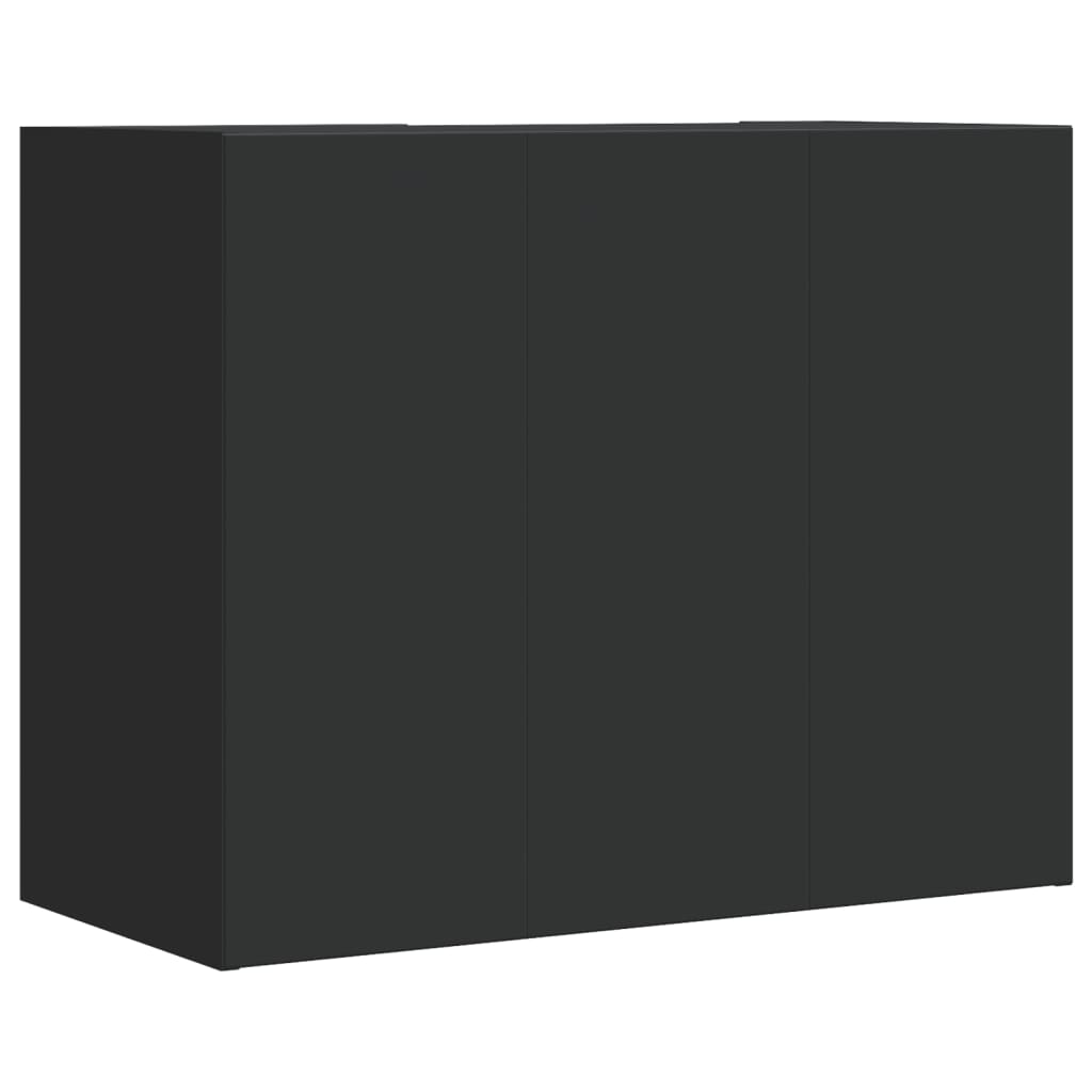 Armário de parede 75x35x60 cm derivados de madeira preto