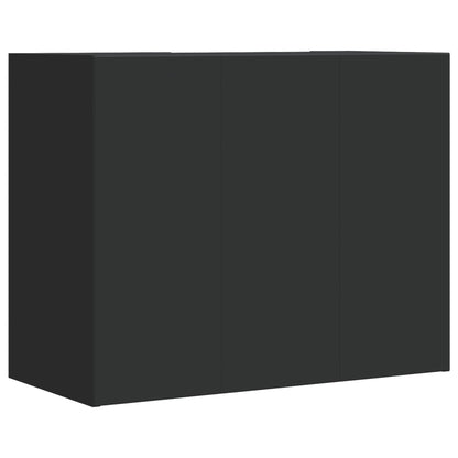 Armário de parede 75x35x60 cm derivados de madeira preto