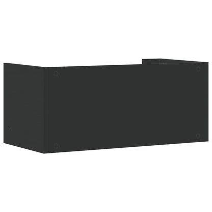 Prateleira de parede 70,5x35x30,5 cm derivados de madeira preto