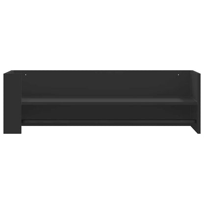 Prateleira de parede 100x35x30,5 cm derivados de madeira preto