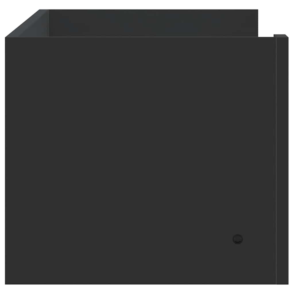 Prateleira de parede 100x35x30,5 cm derivados de madeira preto