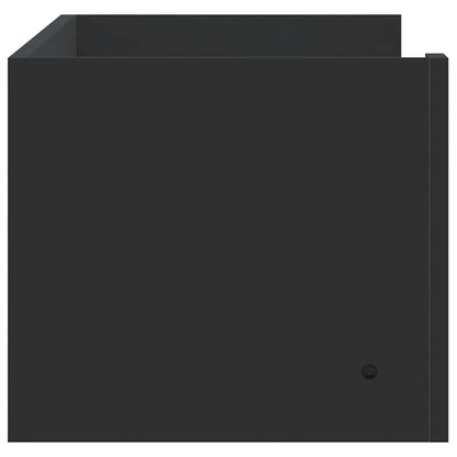 Prateleira de parede 100x35x30,5 cm derivados de madeira preto