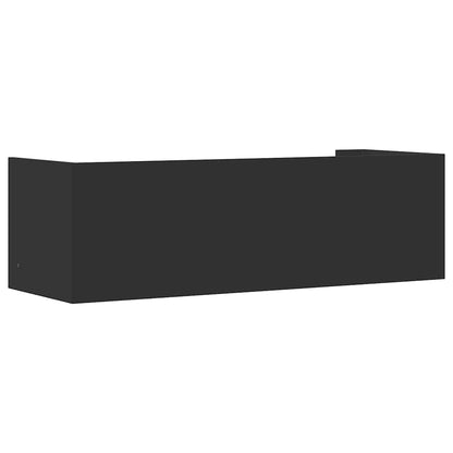 Prateleira de parede 100x35x30,5 cm derivados de madeira preto