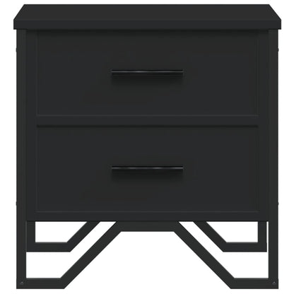 Mesa de cabeceira 2 pcs 40x41x40 cm derivados de madeira preto