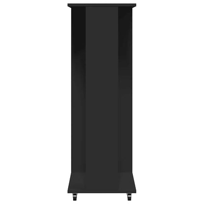 Roupeiro com rodas 102x38x110 cm derivados de madeira preto