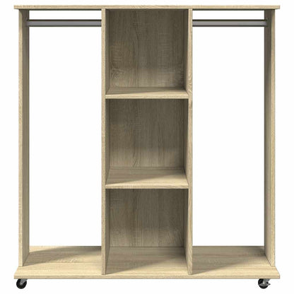 Roupeiro c/ rodas 102x38x110 cm deriv. madeira carvalho sonoma