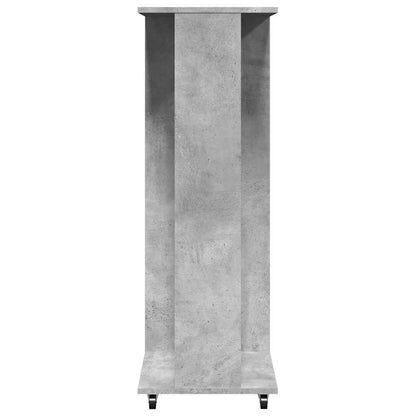 Roupeiro c/ rodas 102x38x110 cm deriv. madeira cinzento cimento
