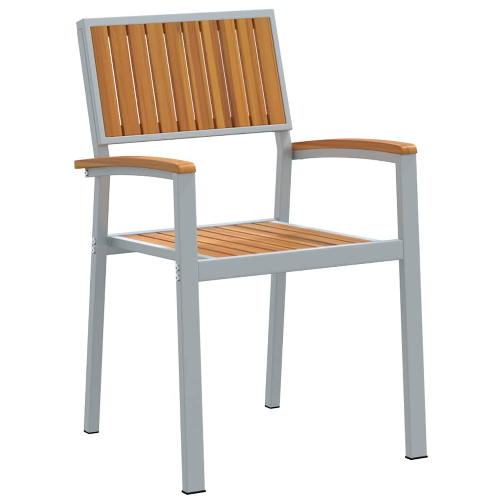 Conjunto de Jantar para Jardim 9 pcs Cinzeto