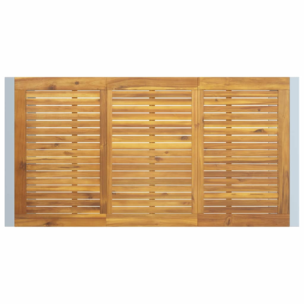 Conjunto de Jantar para Jardim 7 pcs Cinzeto