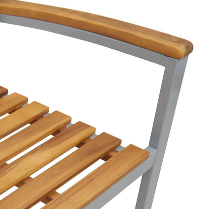 Conjunto de Jantar para Jardim 5 pcs Cinzeto