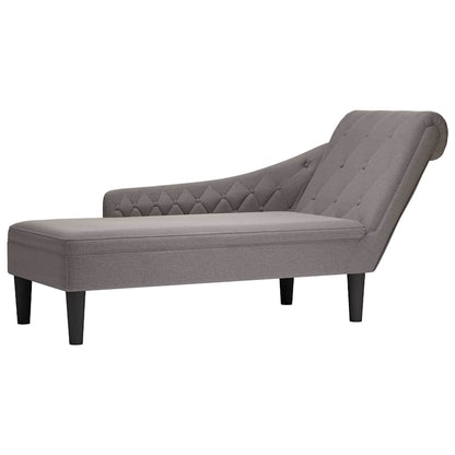 Chaise lounge c/ almofada/apoio de braços direito tecido