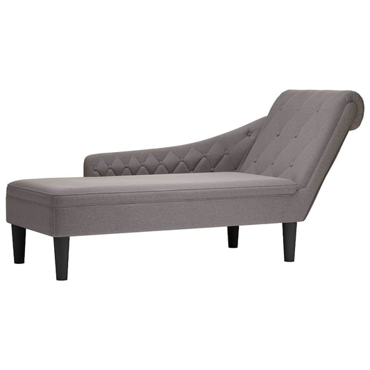 Chaise lounge c/ almofada/apoio de braços direito tecido