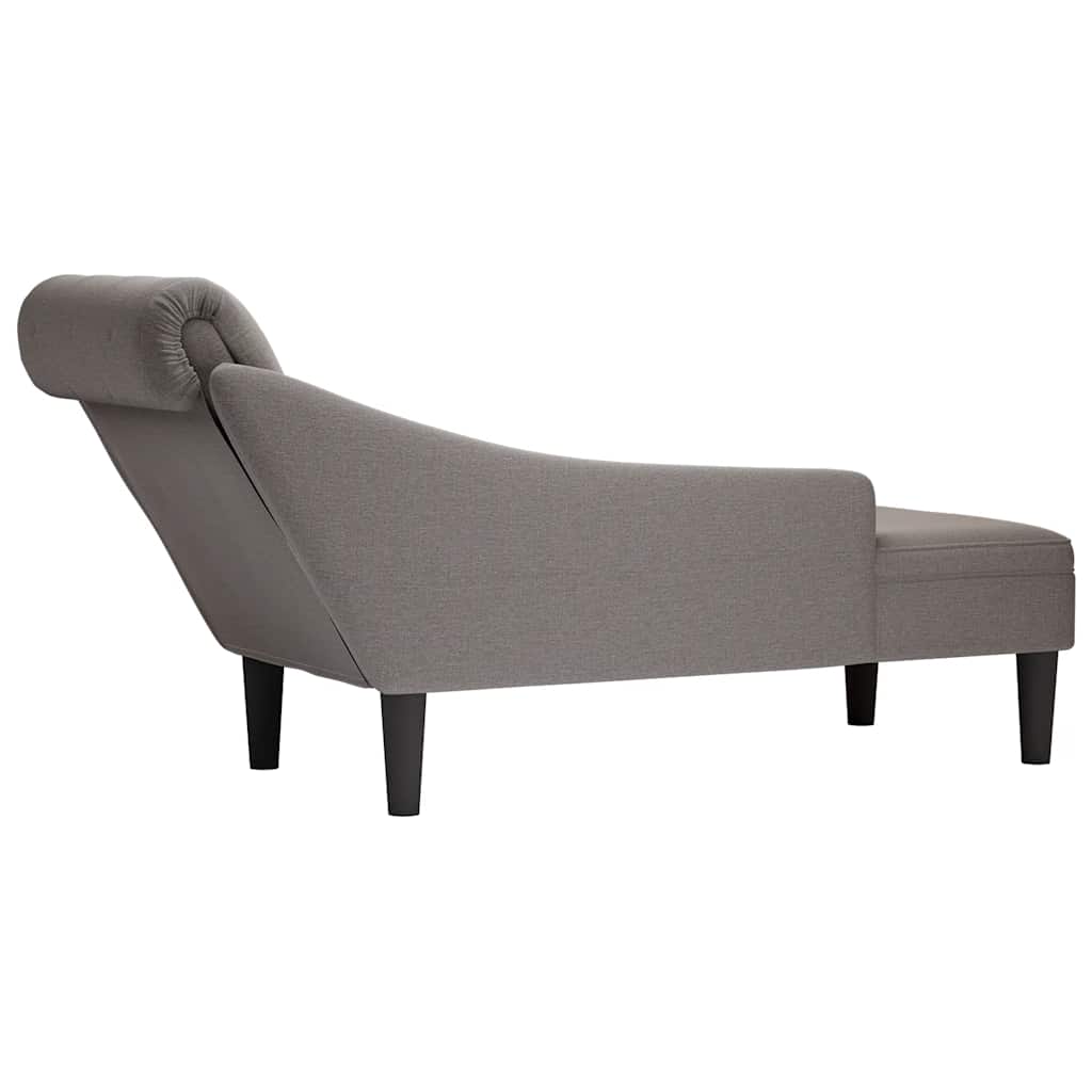 Chaise lounge c/ almofada/apoio de braços direito tecido