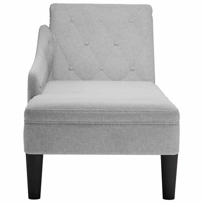 Chaise lounge c/ almofada/apoio de braços direito tecido