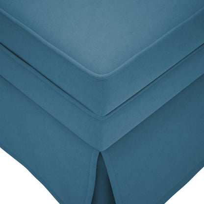 Chaise lounge c/ reforço/apoio de braços direito veludo azul