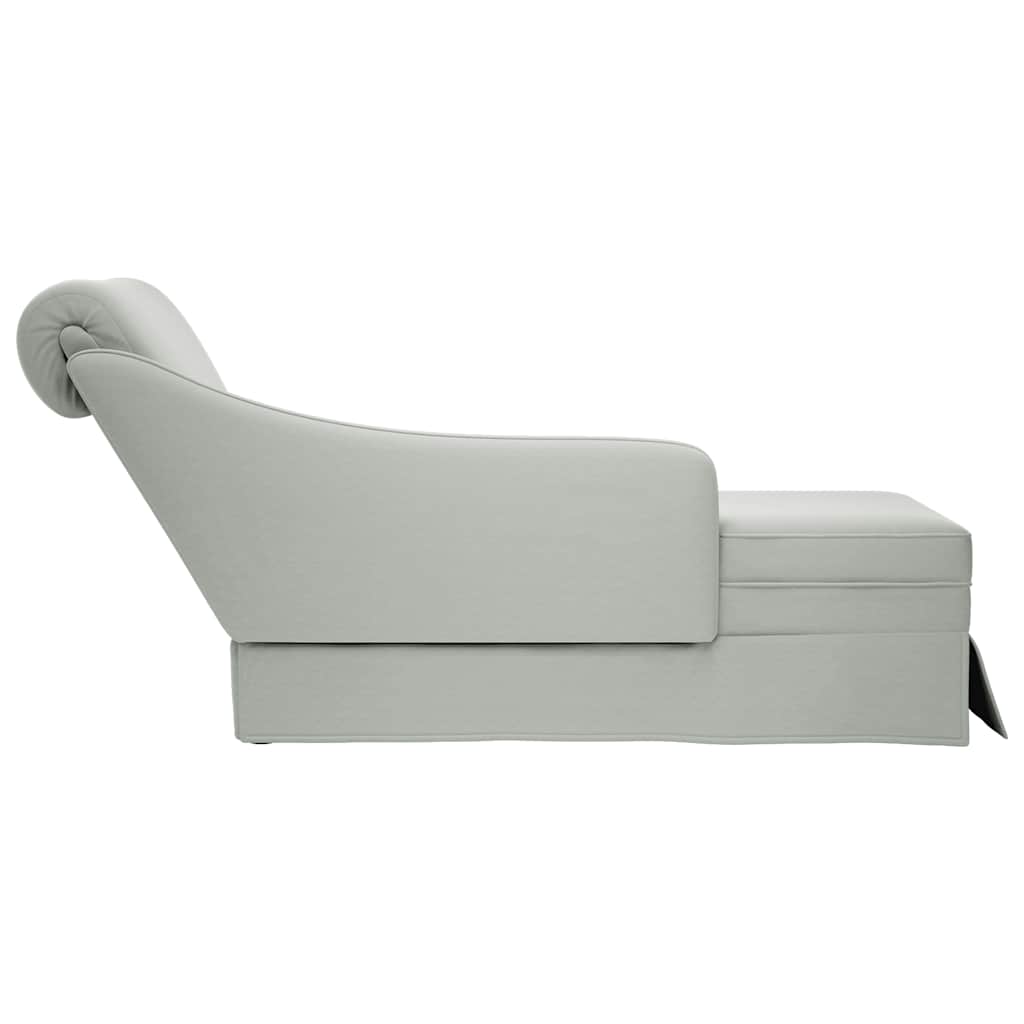 Chaise lounge c/ reforço/apoio de braços direito veludo