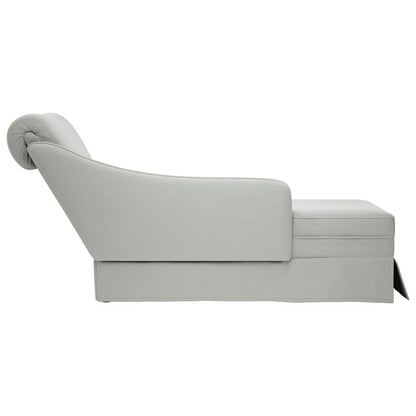 Chaise lounge c/ reforço/apoio de braços direito veludo