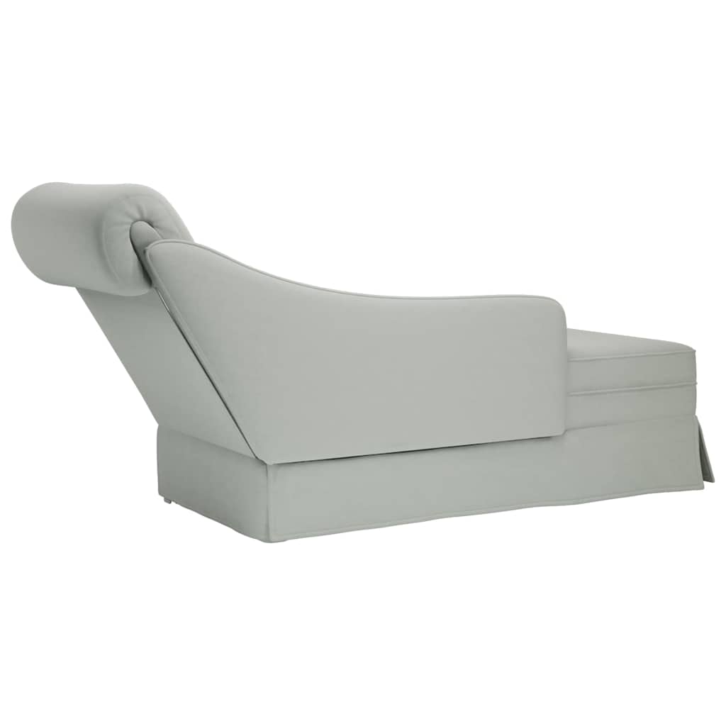 Chaise lounge c/ reforço/apoio de braços direito veludo