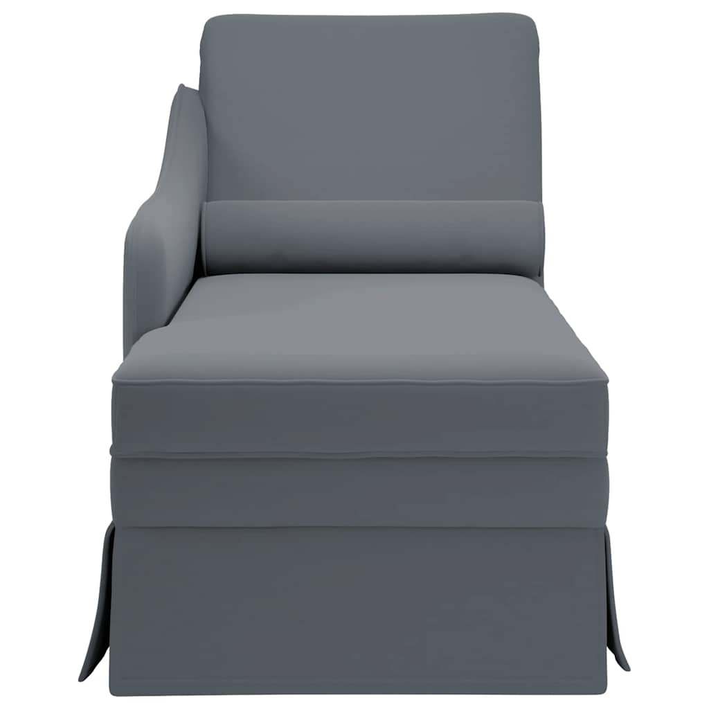 Chaise lounge c/ reforço/apoio de braços direito veludo