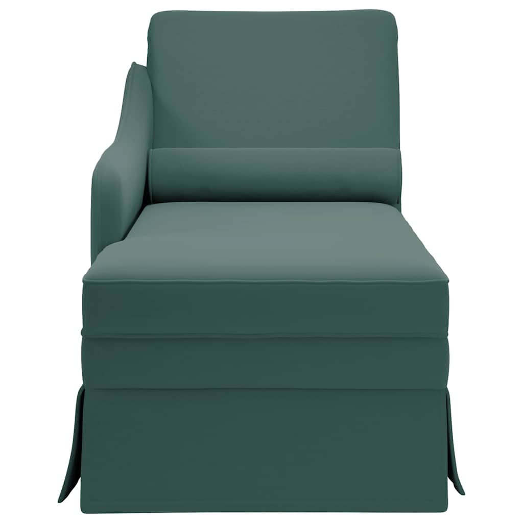 Chaise lounge c/ reforço/apoio de braços direito veludo