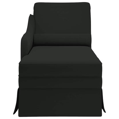 Chaise lounge c/ reforço/apoio de braços direito veludo preto
