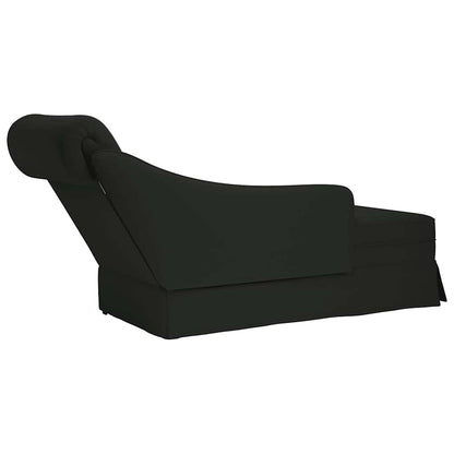 Chaise lounge c/ reforço/apoio de braços direito veludo preto