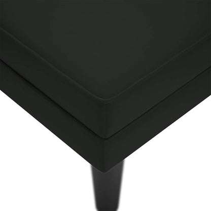 Chaise lounge c/ almofada/apoio de braços direito veludo preto