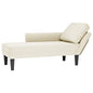 Chaise lounge c/ almofada/apoio de braços direito veludo creme