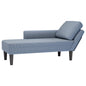 Chaise lounge com almofada tecido corduroy azul