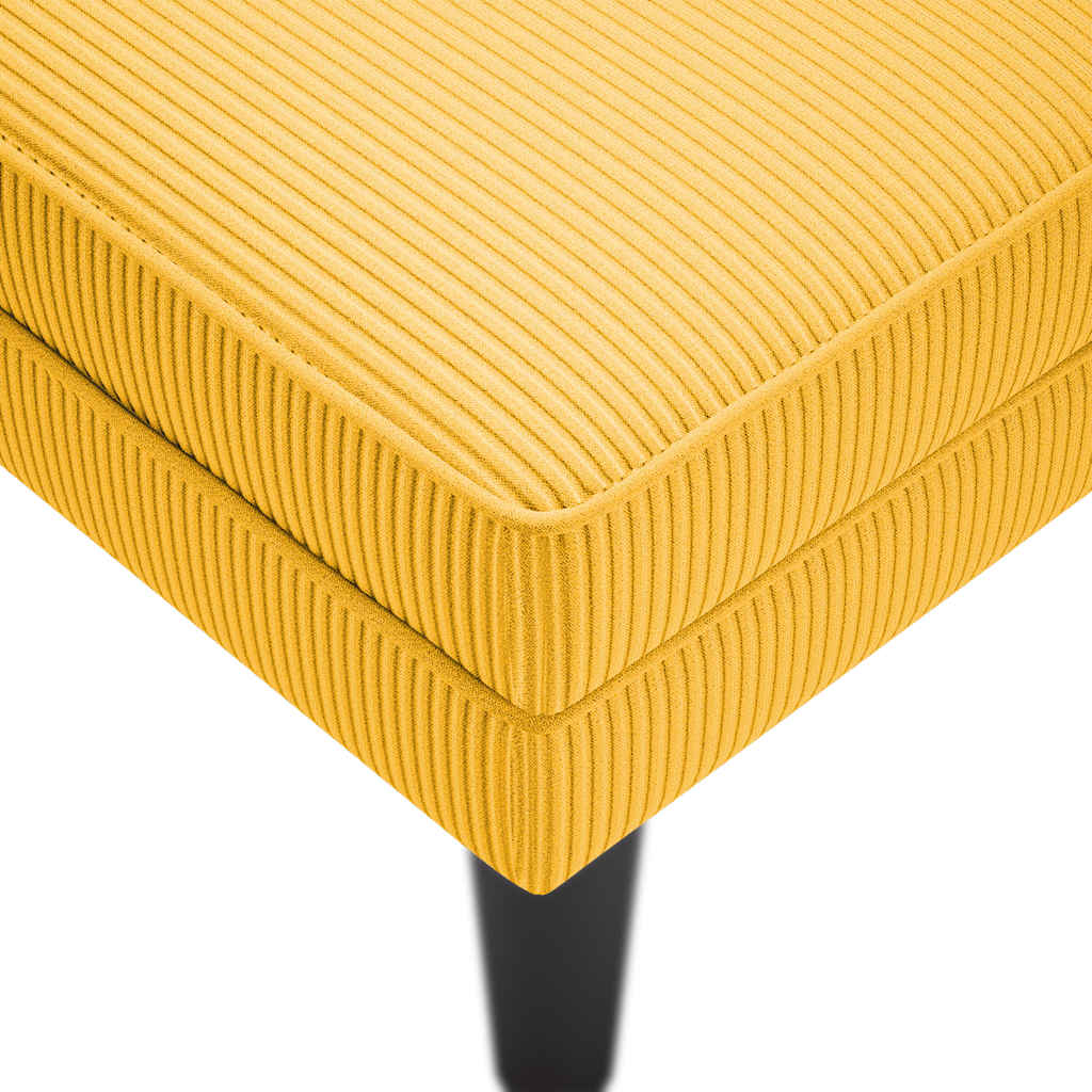 Chaise lounge com almofada tecido corduroy amarela claro