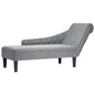 Chaise lounge c/ almofada/apoio de braços direito tecido