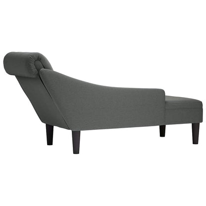 Chaise lounge c/ almofada/apoio de braços direito tecido