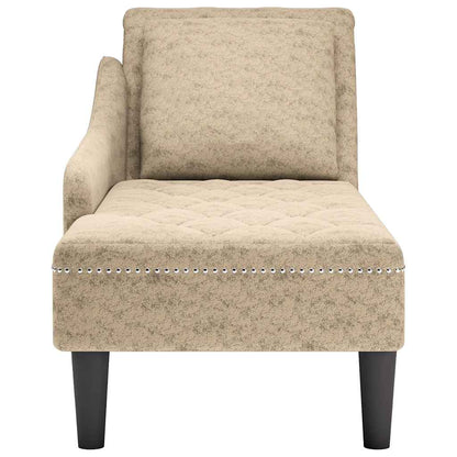 Chaise lounge c/ almofada/apoio braços direito couro artificial