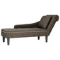 Chaise lounge c/ almofada/apoio braços direito couro artificial