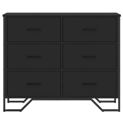 Cómoda 91x35,5x74,5 cm derivados de madeira preto