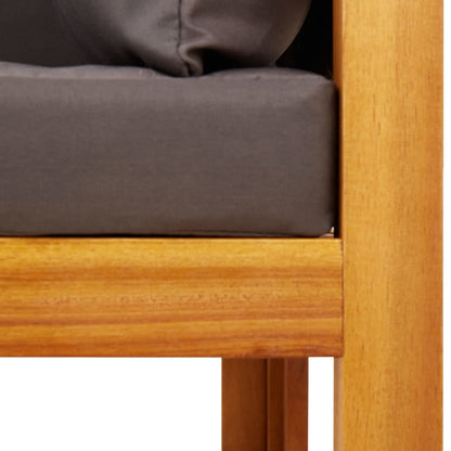 Conjunto de sofás de jardim vidaXL de 6 peças com almofadas de madeira de acácia e corda